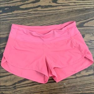 Lululemon Pink Speed Up Shorts Size 4